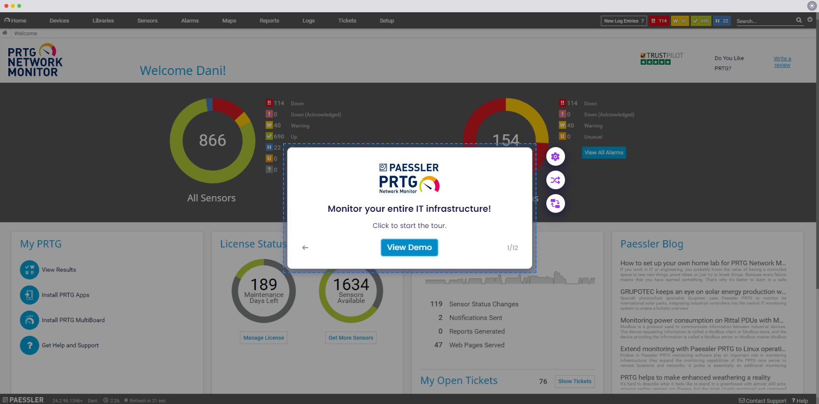 PRTG Network Monitor Demo